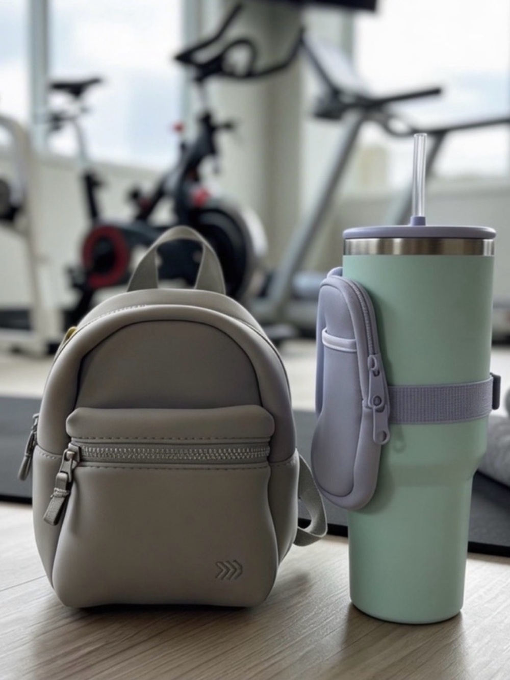 all in motion workout bundle - mini backpack & Tumbler w/Pouch